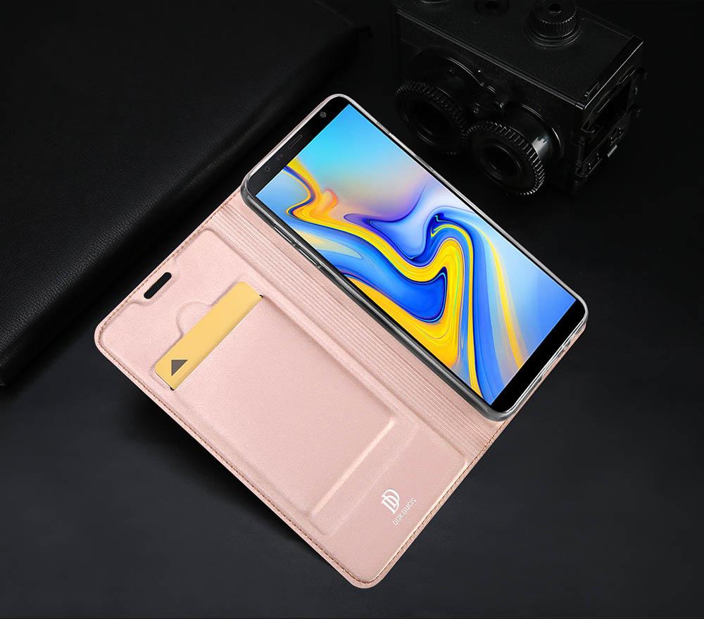 Θήκη Πορτοφόλι Flip Dux Ducis από Δερματίνη - Samsung Galaxy J6 Plus (2018) - Χρυσο - iThinksmart.gr
