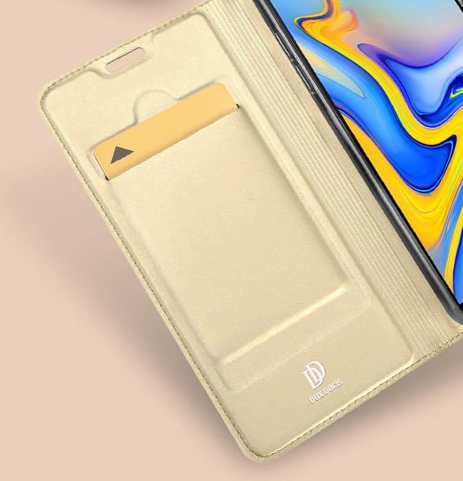 Θήκη Πορτοφόλι Flip Dux Ducis από Δερματίνη - Samsung Galaxy J6 Plus (2018) - Χρυσο - iThinksmart.gr