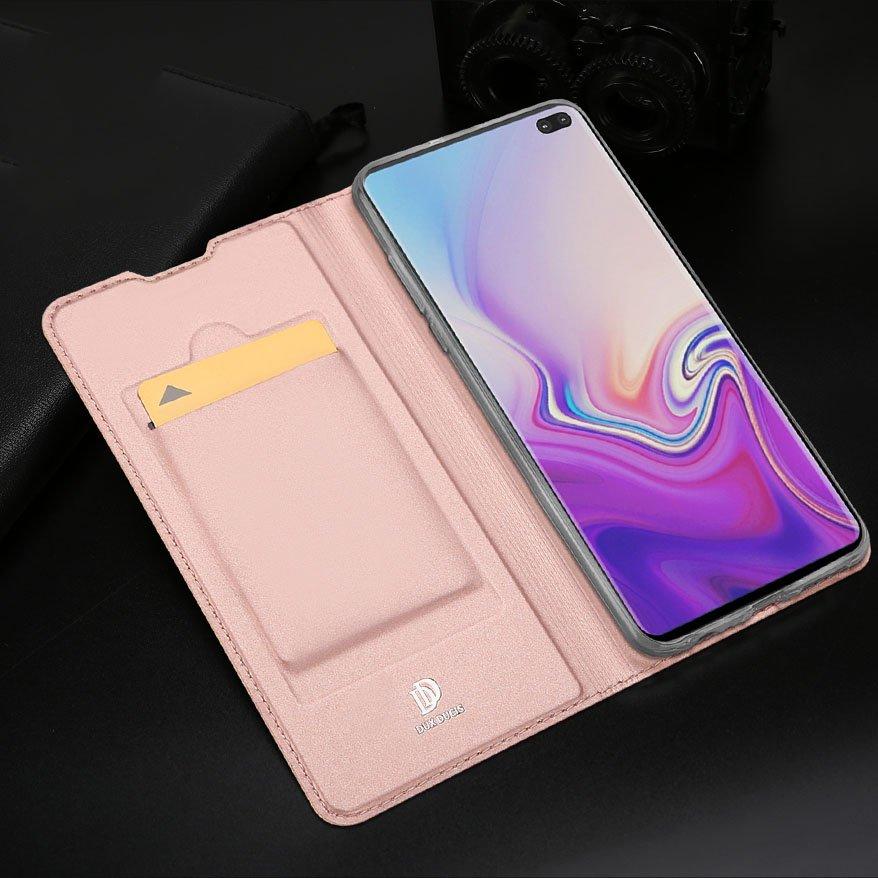 Θήκη Πορτοφόλι Flip Dux Ducis από Δερματίνη - Samsung Galaxy S10 Plus - Ροζ Χρυσο - iThinksmart.gr