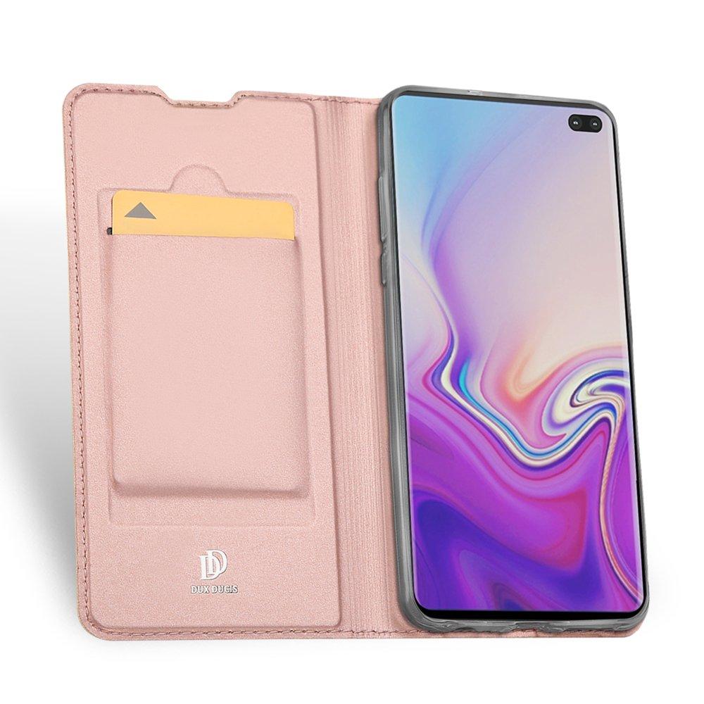 Θήκη Πορτοφόλι Flip Dux Ducis από Δερματίνη - Samsung Galaxy S10 Plus - Ροζ Χρυσο - iThinksmart.gr