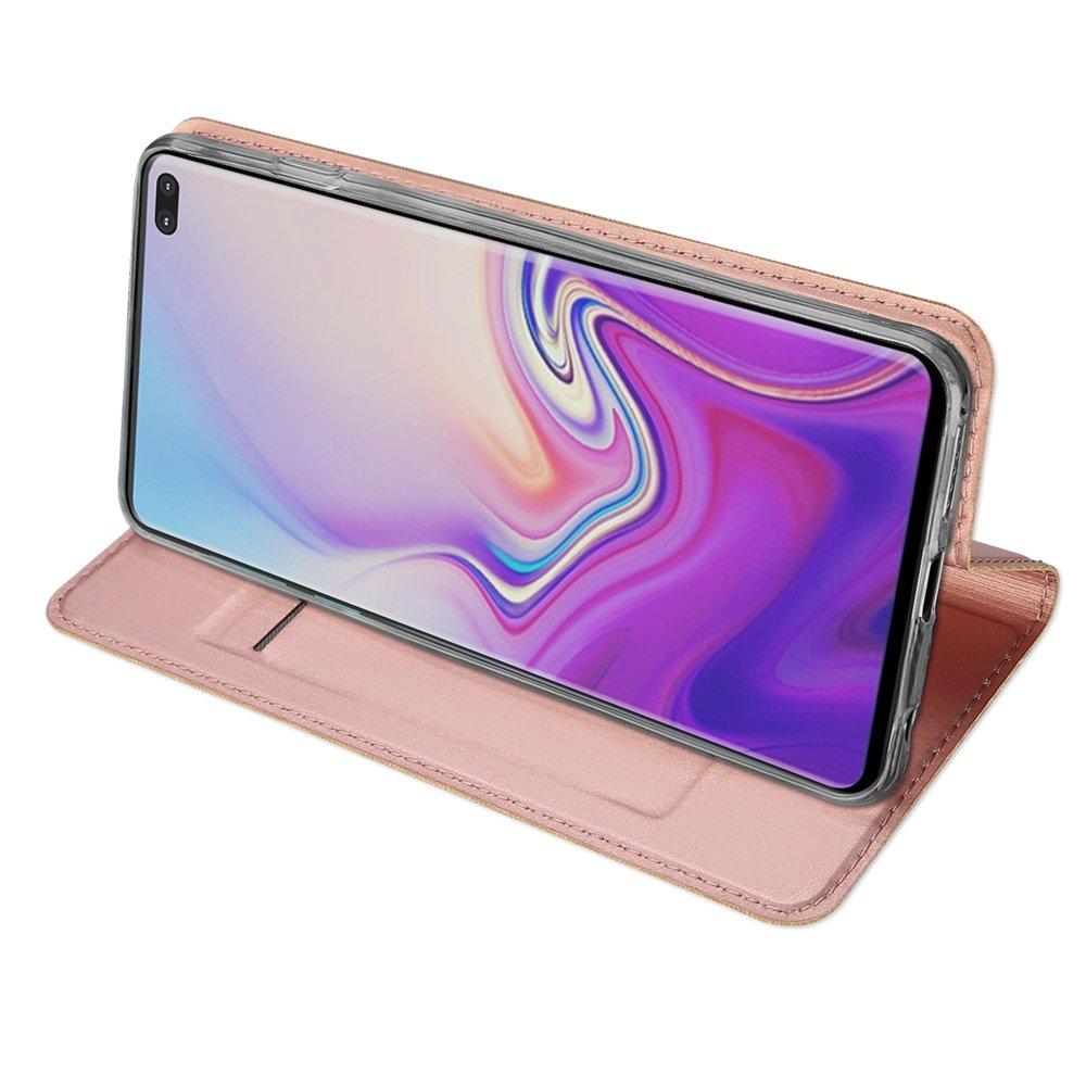 Θήκη Πορτοφόλι Flip Dux Ducis από Δερματίνη - Samsung Galaxy S10 Plus - Ροζ Χρυσο - iThinksmart.gr