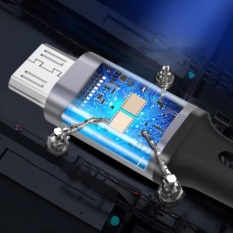 Καλώδιο Φόρτισης & Δεδομένων Micro USB Proda Azeada 3A 1m PD-B52m - Μαύρο - iThinksmart.gr