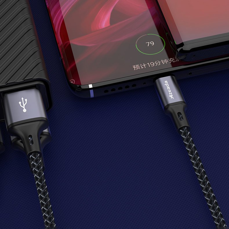 Καλώδιο Φόρτισης & Δεδομένων Micro USB Proda Azeada 3A 1m PD-B52m - Μαύρο - iThinksmart.gr