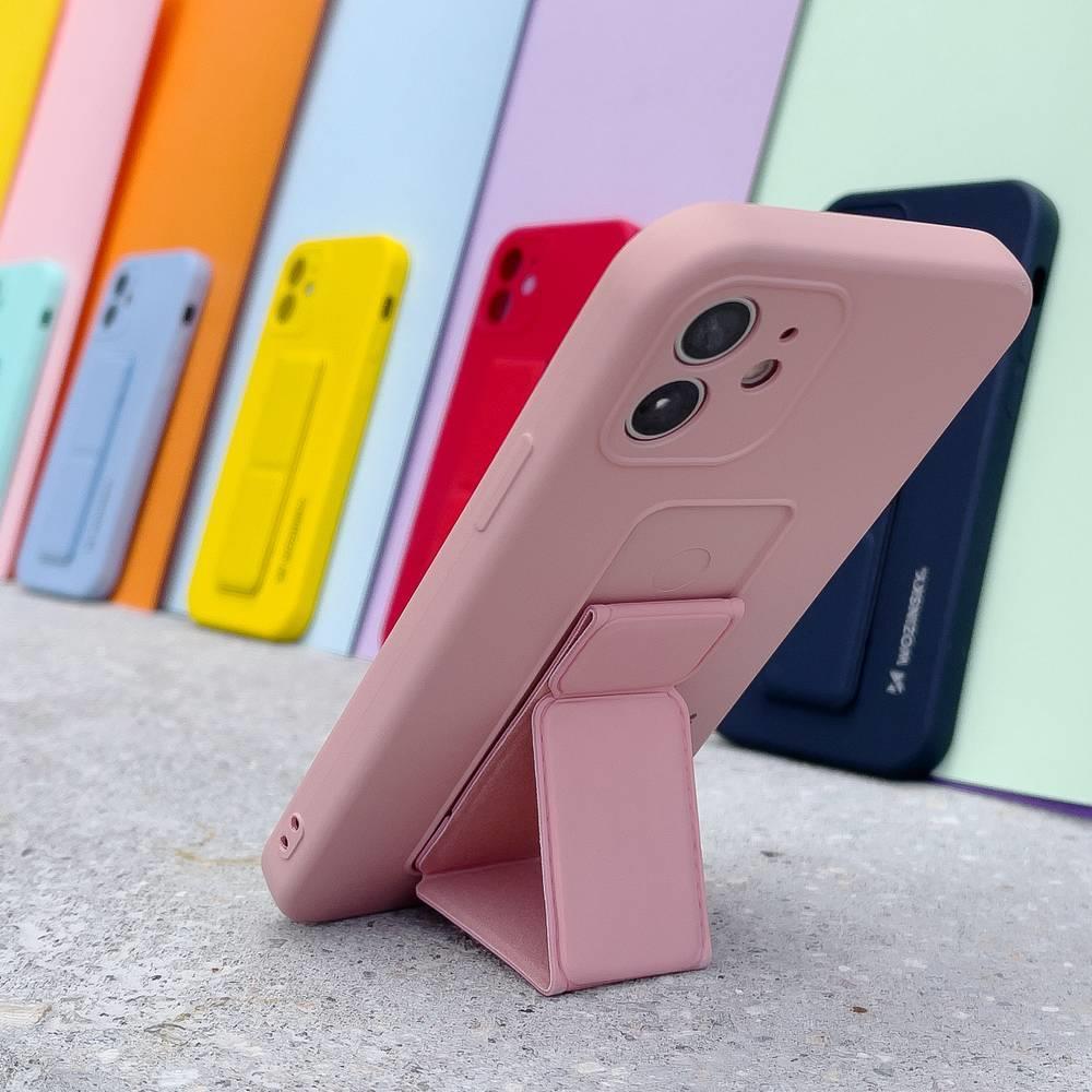 Θήκη iPhone 12 Pro Kickstand Wozinsky με Finger Holder και Stand - Ροζ