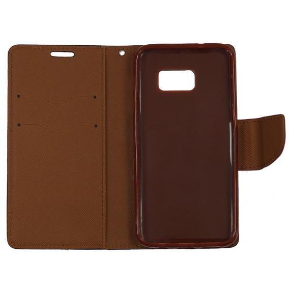 Θήκη Πορτοφόλι Fancy Book από Δερματίνη - Samsung Galaxy S6 (G920) - Μαυρη - iThinksmart.gr