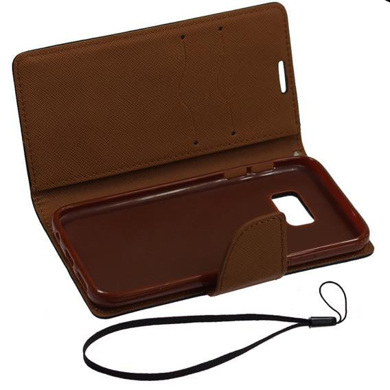 Θήκη Πορτοφόλι Fancy Book από Δερματίνη - Samsung Galaxy S6 (G920) - Μαυρη - iThinksmart.gr