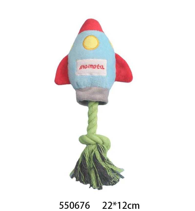 Λούτρινο παιχνίδι σκύλου με σχοινί - Soft toy - 22cm - 550676 - iThinksmart.gr