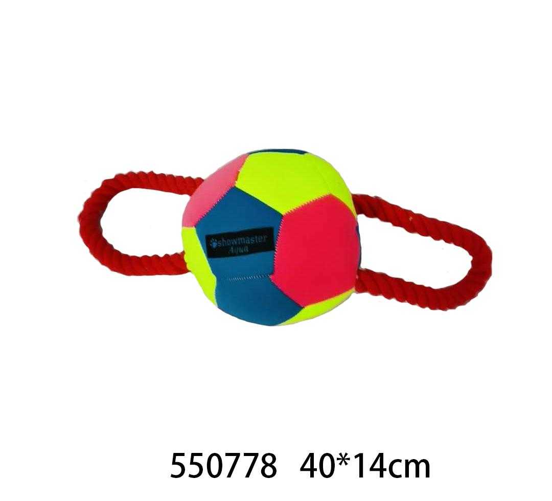 Παιχνίδι σκύλου μπάλα με σχοινί - 40x14cm - 550778 - iThinksmart.gr