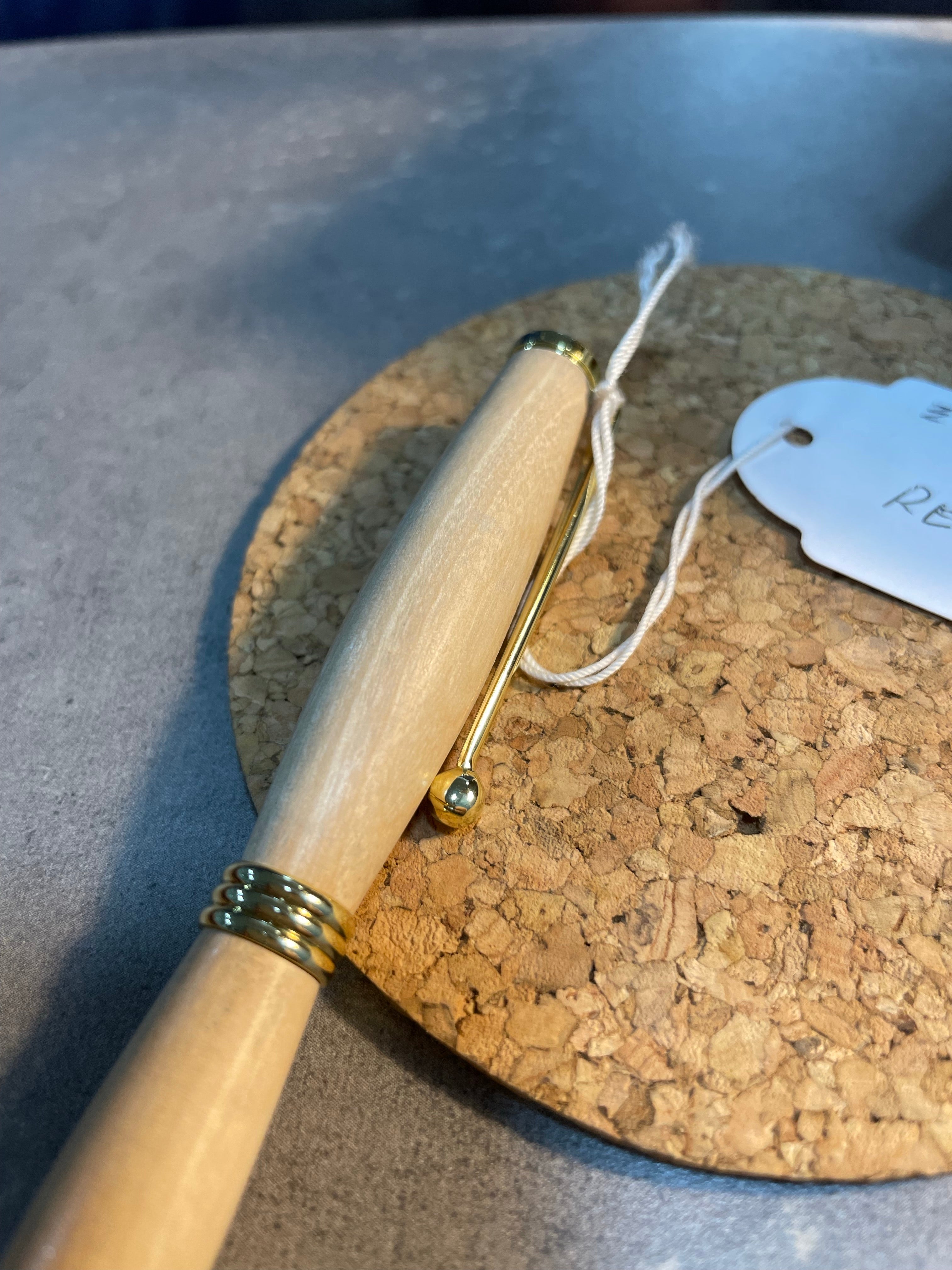 Χειροποίητο Στυλό από Ξύλο Ελιάς & Υγρό Γυαλί Τυρκουάζ με Χρυσές Λεπτομέρειες - EndlessWood - iThinksmart.gr