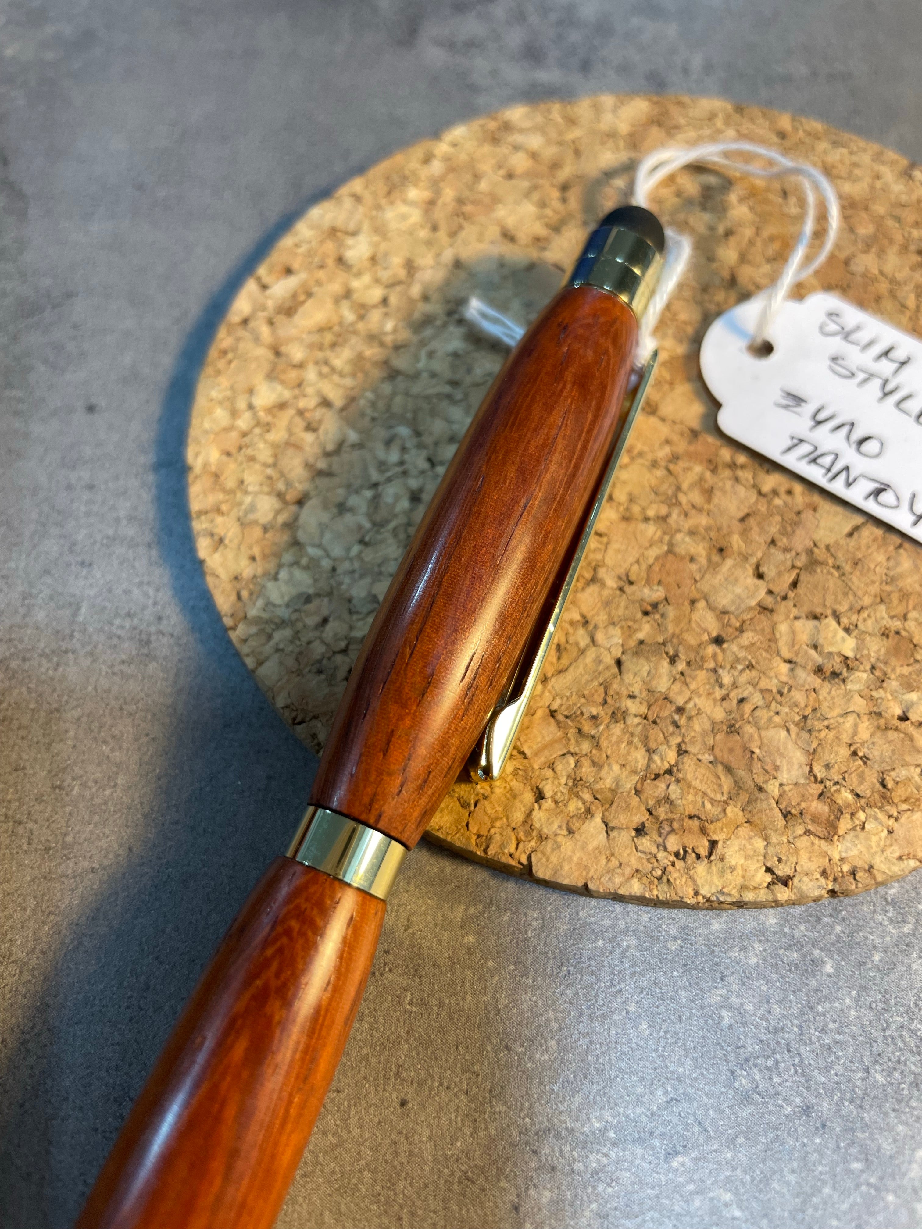 Χειροποίητο Ξύλινο Στυλό από Παντούκ και Χρυσές Λεπτομέριες με Stylus για κινητά - EndlessWood - iThinksmart.gr