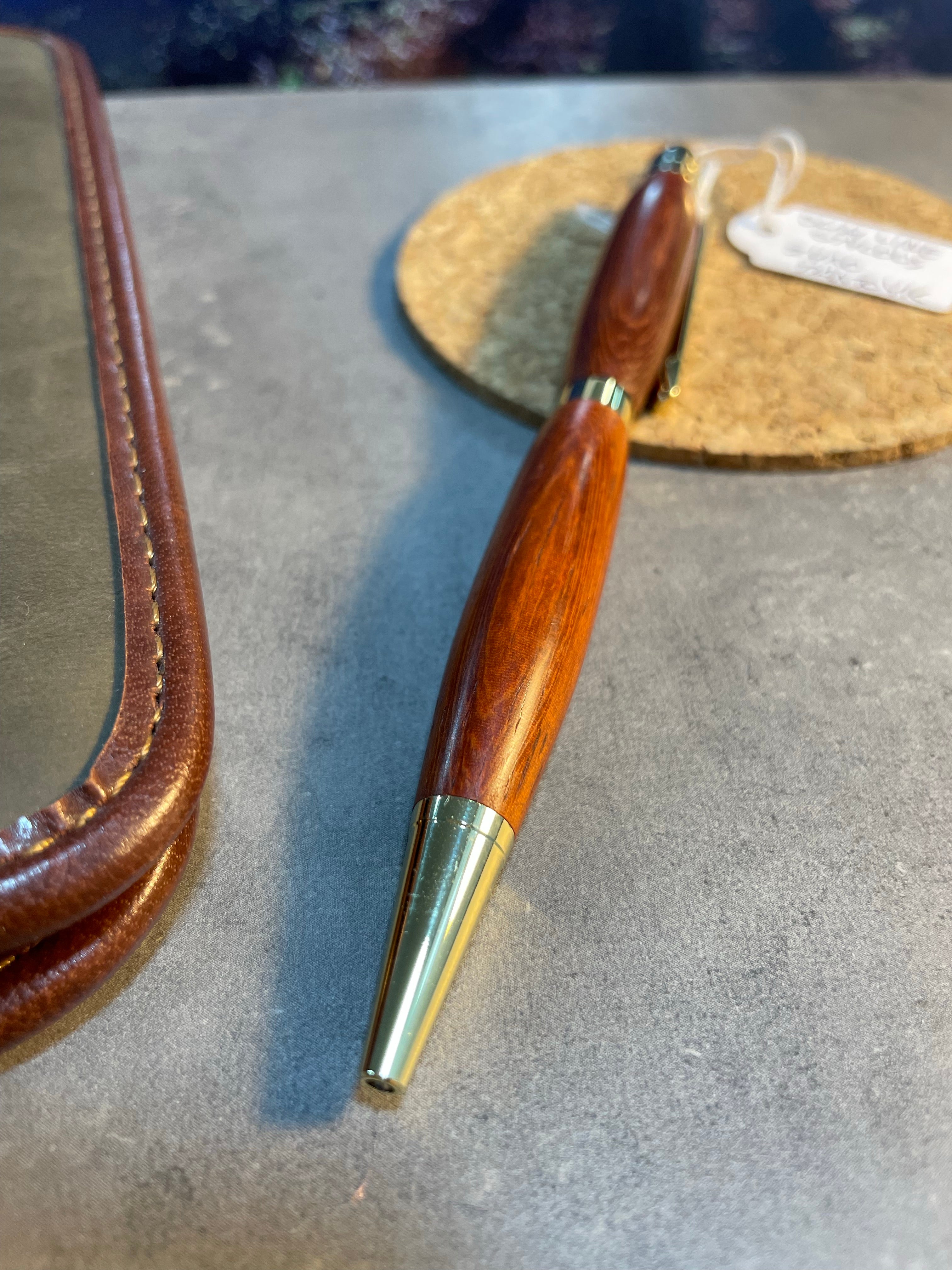 Χειροποίητο Ξύλινο Στυλό από Παντούκ και Χρυσές Λεπτομέριες με Stylus για κινητά - EndlessWood - iThinksmart.gr