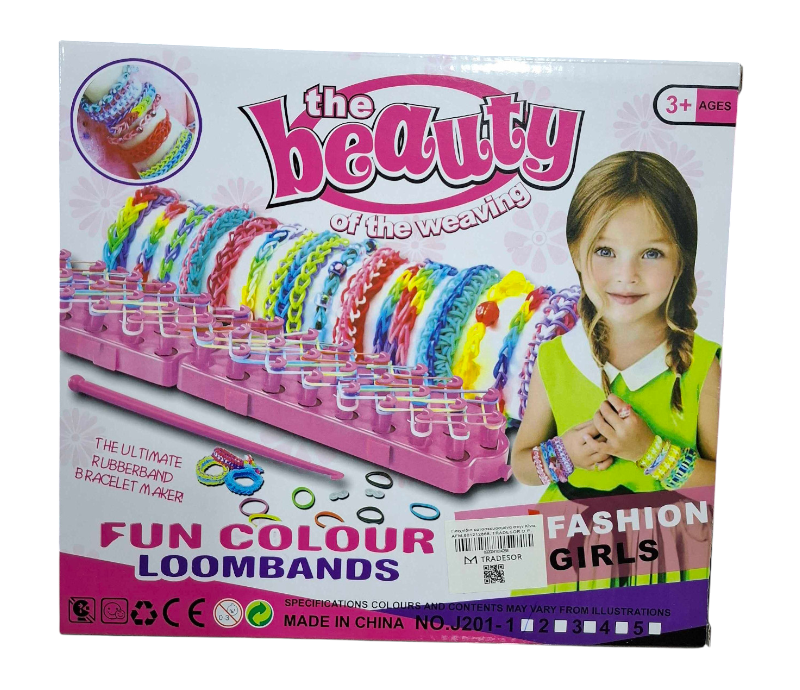 DIY bracelet making set with rubber bands - J201-1 - 004258