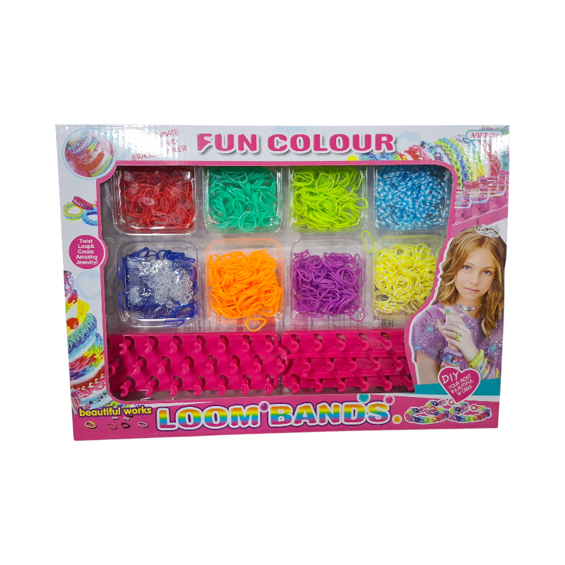 DIY bracelet making set with rubber bands - J197-1 - 1600pcs - 004261