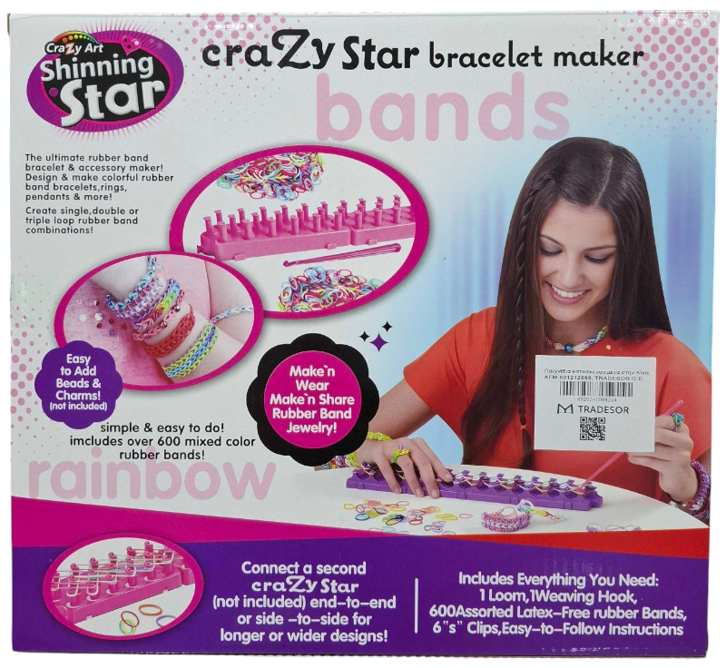 DIY bracelet making set with rubber bands - 16216DIY - 004264