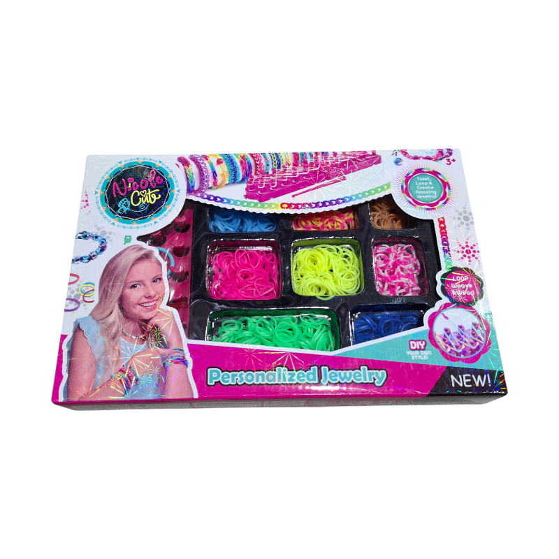 DIY bracelet making set with rubber bands - 16512DIY - 004266