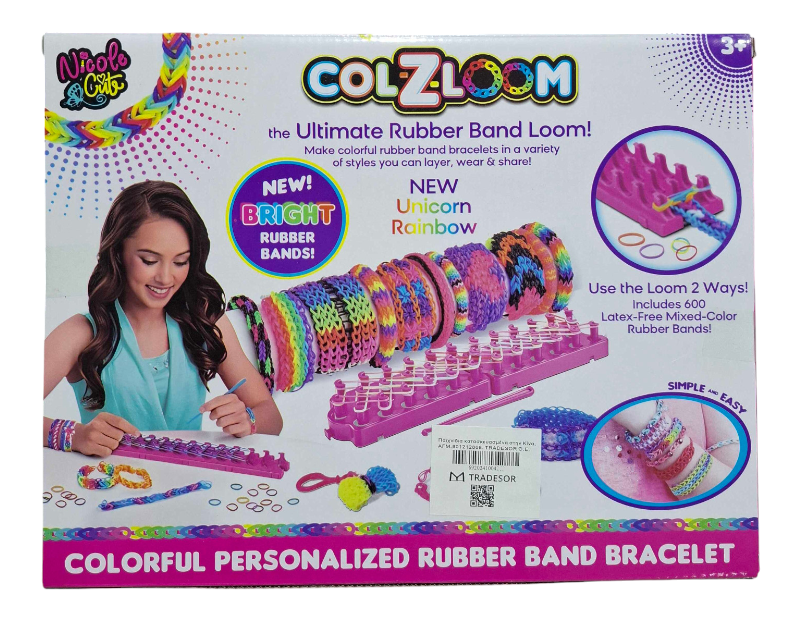 DIY bracelet making set with rubber bands - 16317DIY - 004268