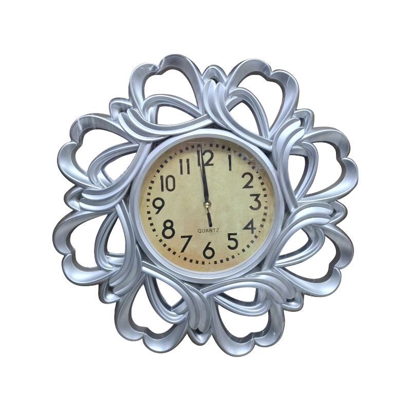 Vintage Wall Clock - 871E - 008717 - Silver