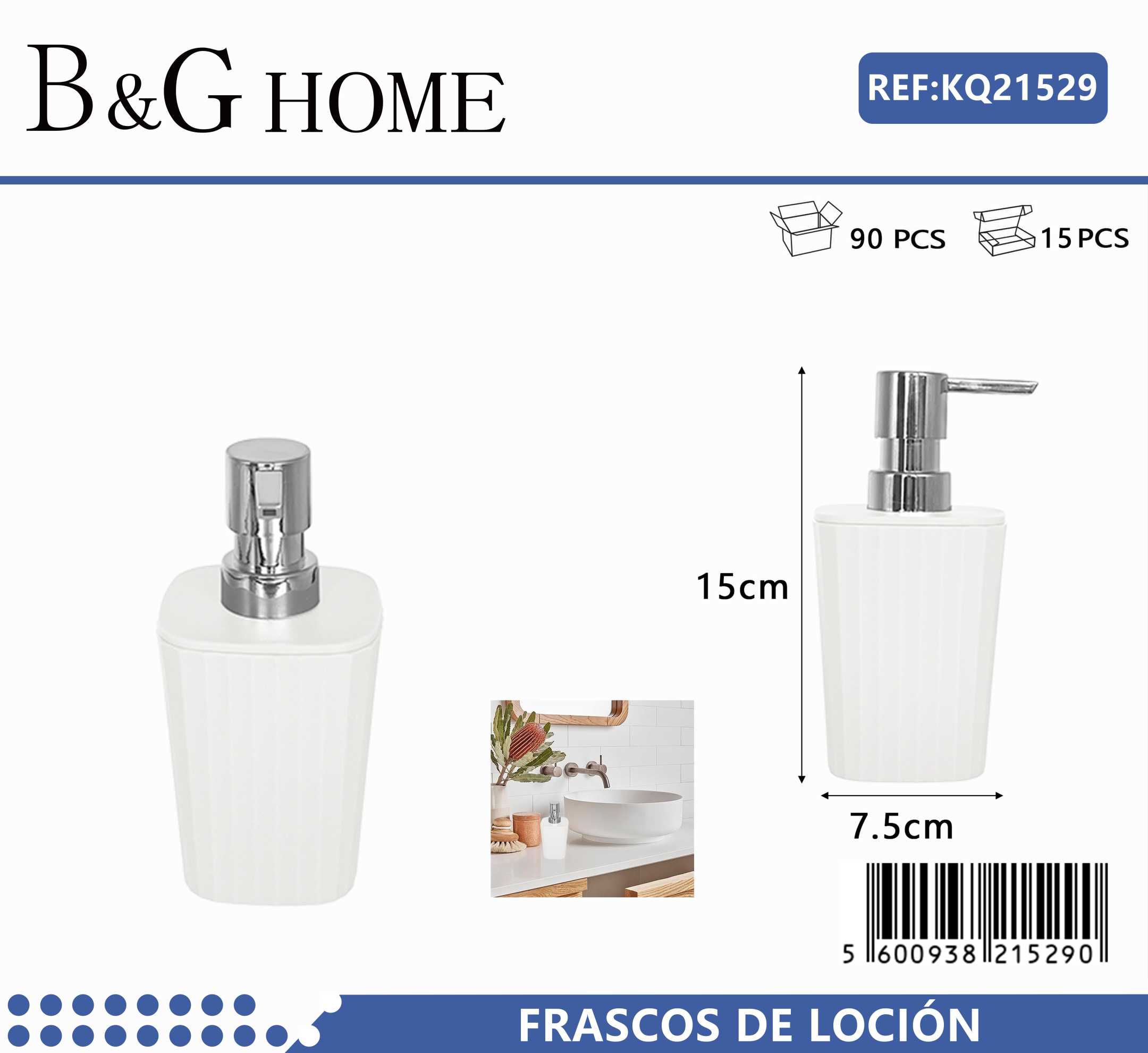 Θήκες κρεμοσάπουνου Dispenser πλαστικές - Σετ 5pcs - White - 21529