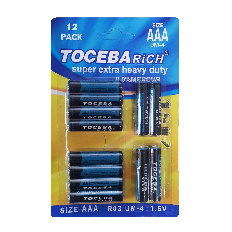 AAA batteries – UM-4 – 1.5V - 12pcs – 400093