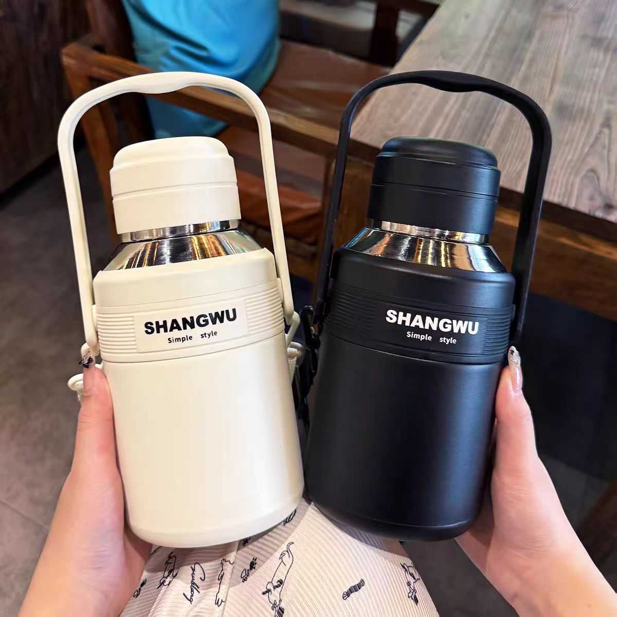 Φορητό παγούρι-θερμός - 900ml - 696475 - Black