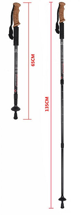 Telescopic hiking stick - Baton – 050014 - Black