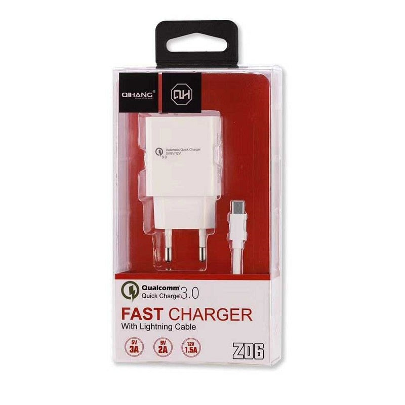 Charging cable with adapter - Lightning - QH-Z06 I5 - 880783