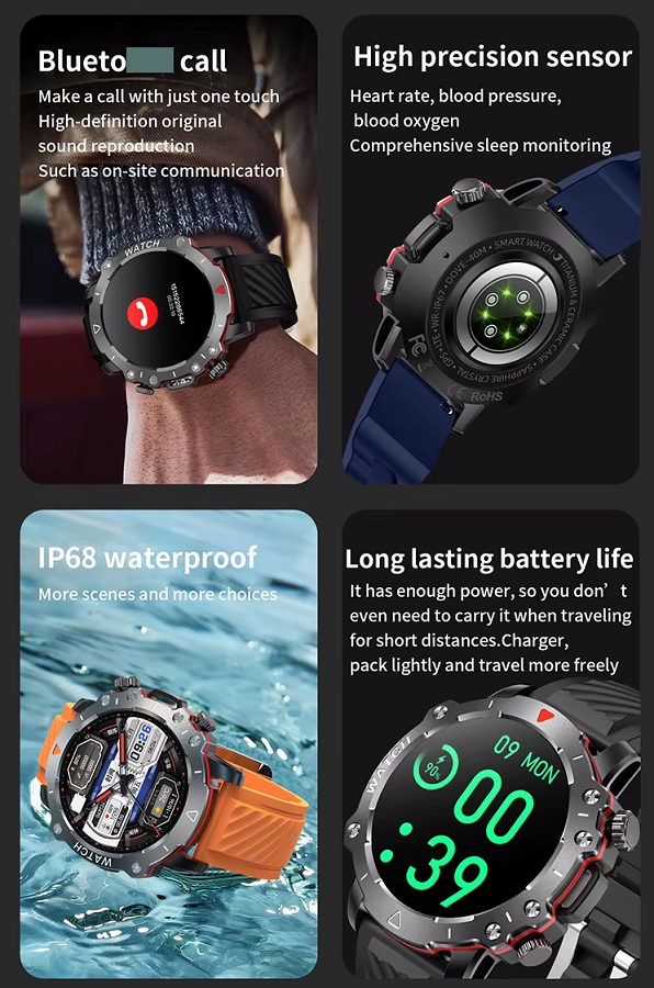 Σετ Smartwatch με 3 λουράκια - LG78 Pro - 064878 - Black