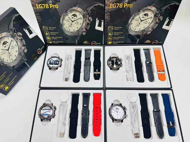 Σετ Smartwatch με 3 λουράκια - LG78 Pro - 064878 - Black