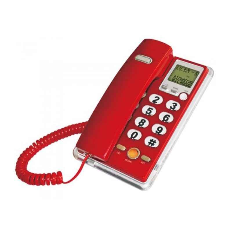 Corded landline telephone - OHO 208 - 102082 - Red