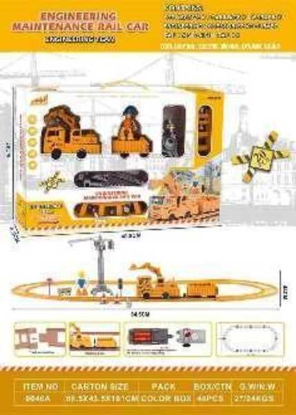 Children's train with rails - Engineering Train - 0046A - 102694