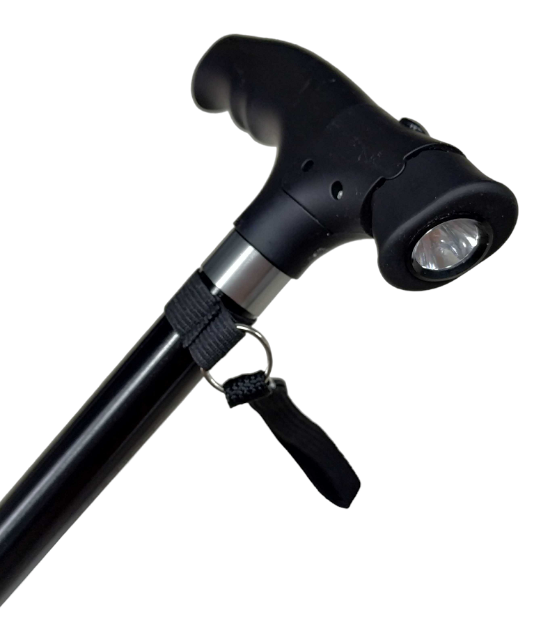 Quadruped walking stick with LED flashlight - 209-2 - 112067