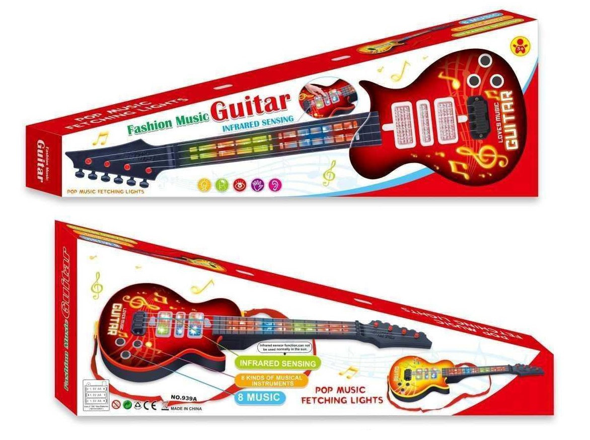 Children's electronic guitar - 939A - 922160 - Red
