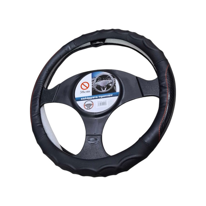 Car Steering Wheel Cover - XY-050 - 122469 - Black/Red