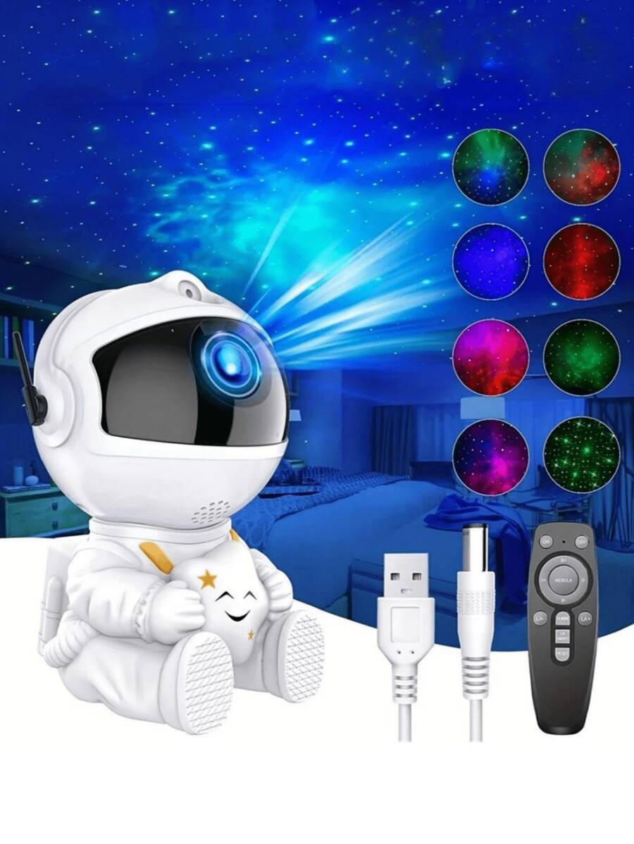 Mini Αστροναύτης Προτζέκτορας Γαλαξία RGB - Φωτιστικό Νυκτός & Starry Sky για Παιδικό Δωμάτιο & Gaming Setup