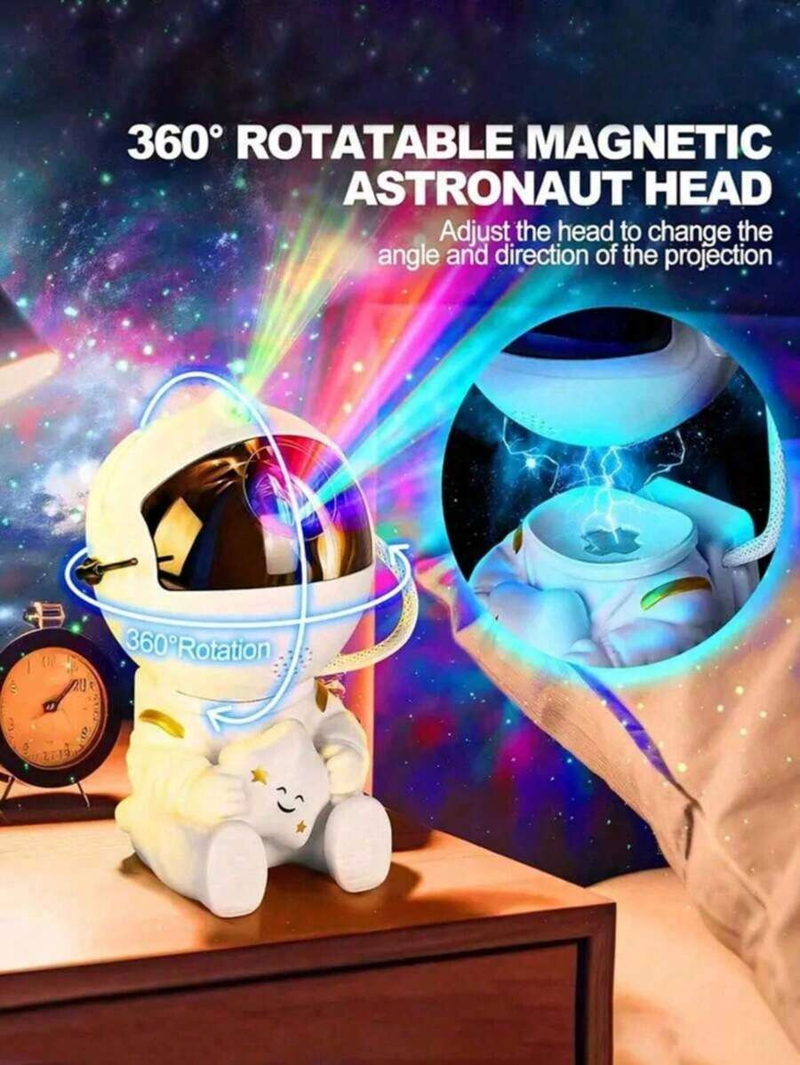 Mini Αστροναύτης Προτζέκτορας Γαλαξία RGB - Φωτιστικό Νυκτός & Starry Sky για Παιδικό Δωμάτιο & Gaming Setup