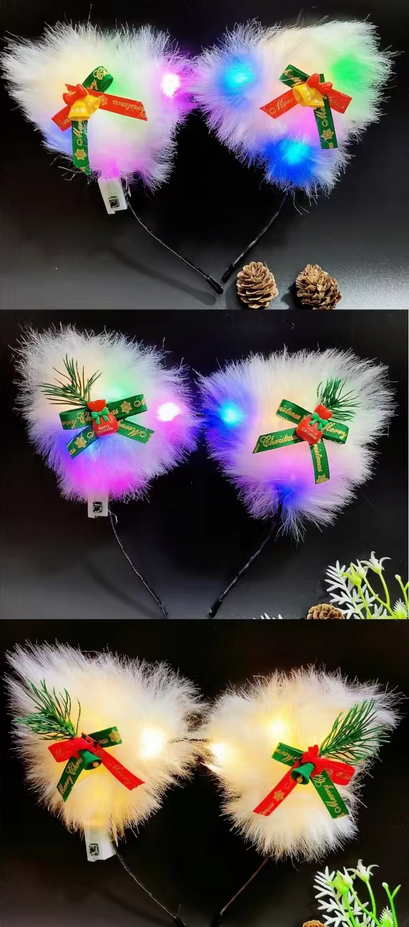 Children's headband with LED light-up ears - 151142