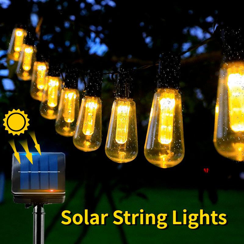 Ηλιακή γιρλάντα φωτισμού LED - 10m - 10Lamps - Warm White - 152950 - Warm White