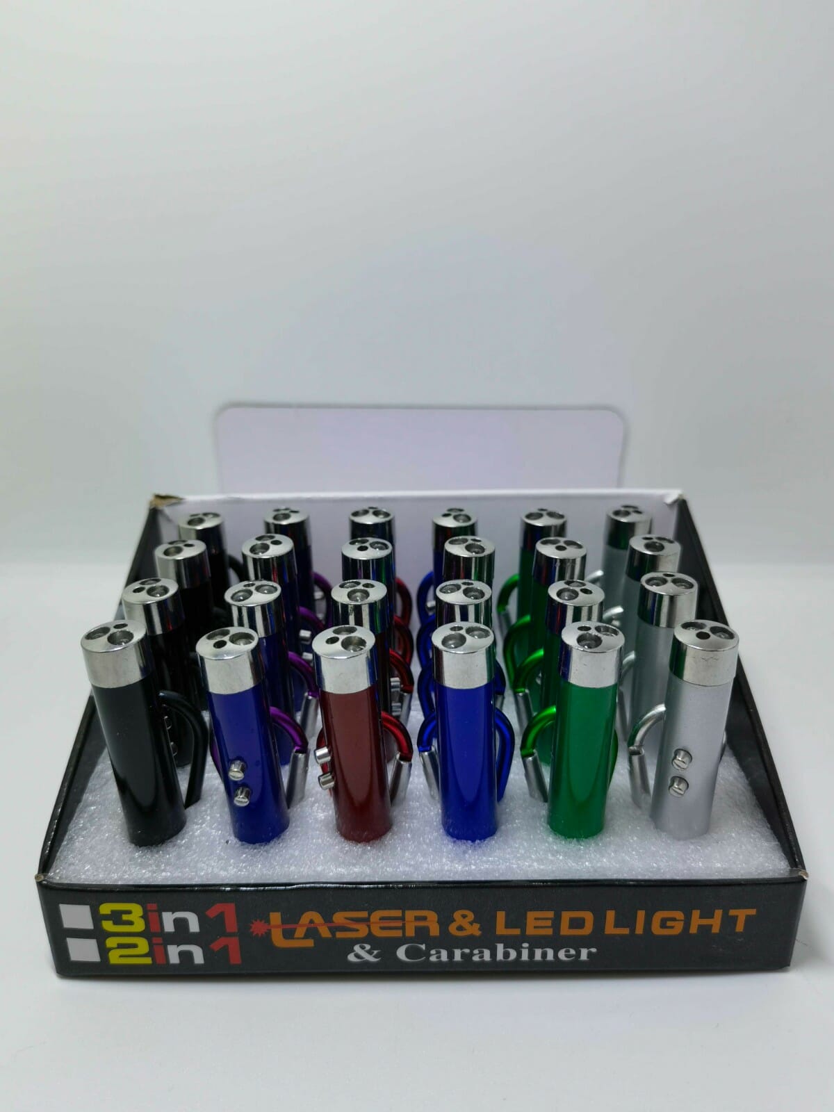 LED &amp; Laser Flashlight - 2 in 1 - 24pcs - 232221