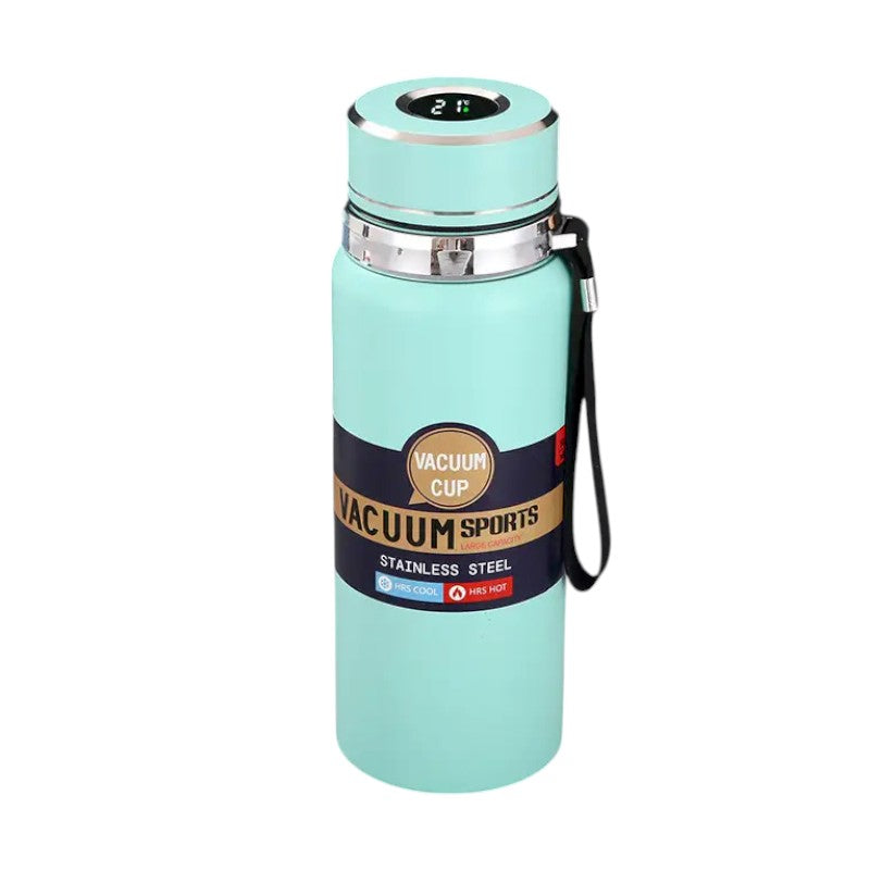 Φορητό παγούρι-θερμός με ψηφιακό θερμόμετρο - 600ml - 168440 - Light Blue