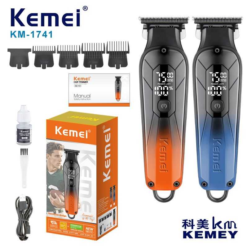 Hair clipper - KM-1741 - Kemei - Orange