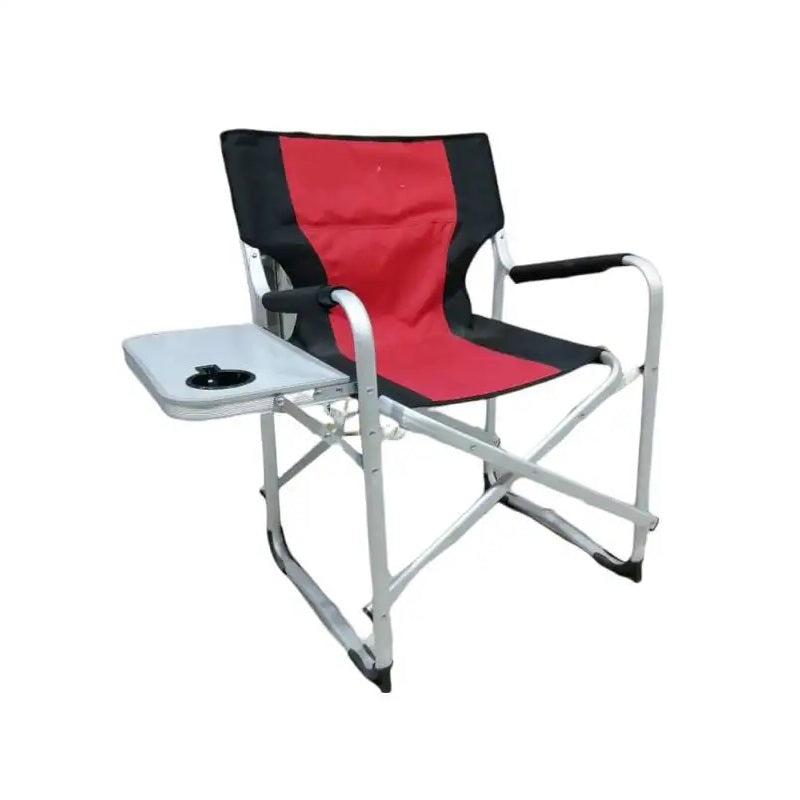 Folding camping chair with integrated table - 1805-1 - 170136 - Red