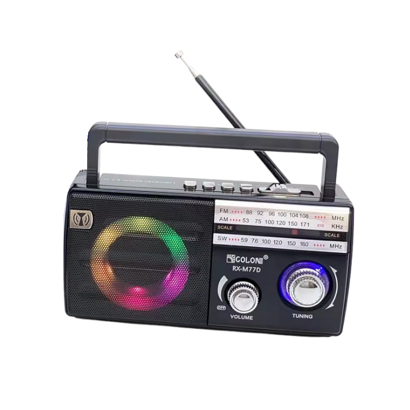 Rechargeable radio - LED - RX-M77D - 180185 - Black