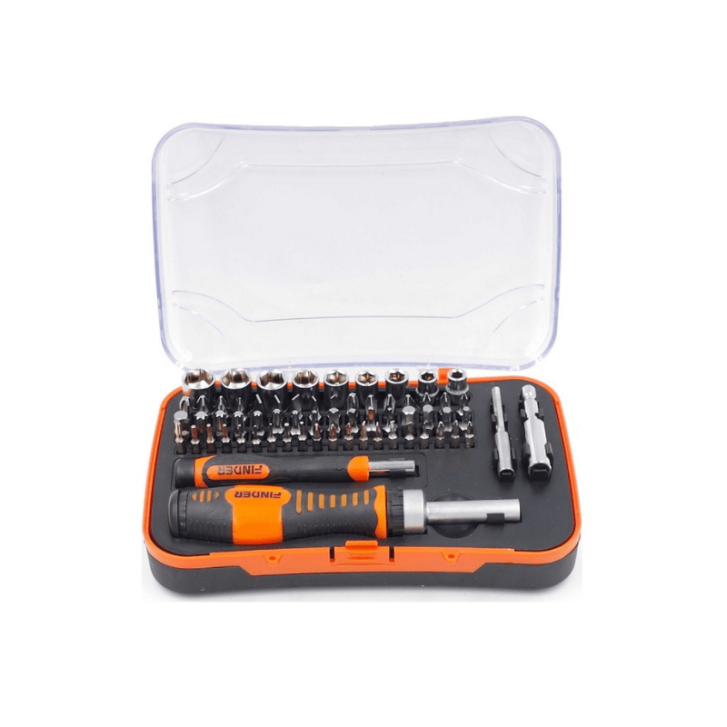 Precision ratchet and screwdriver set - 65pcs - Finder - 193219