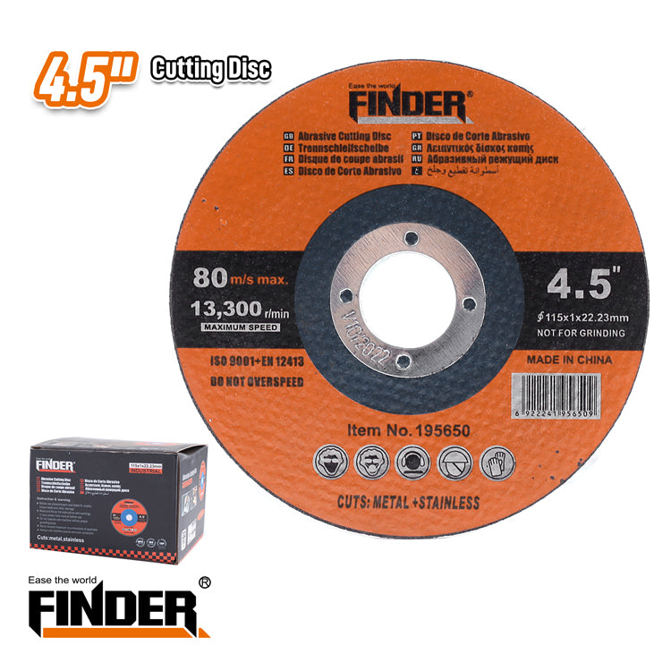 Metal cutting disc - 4.5" - Finder - 195650