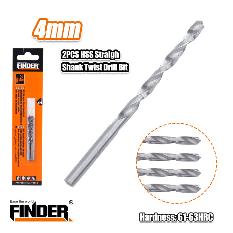 Iron drills - 4241 - 4mm - 2pcs - Finder - 195751
