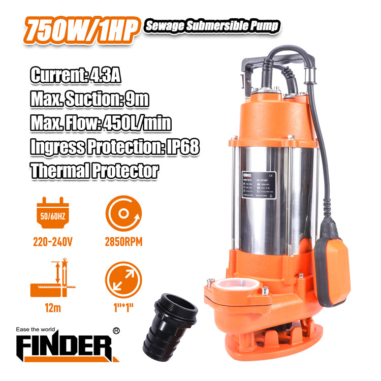 Submersible pump - 750W - 1HP - Finder - 197424