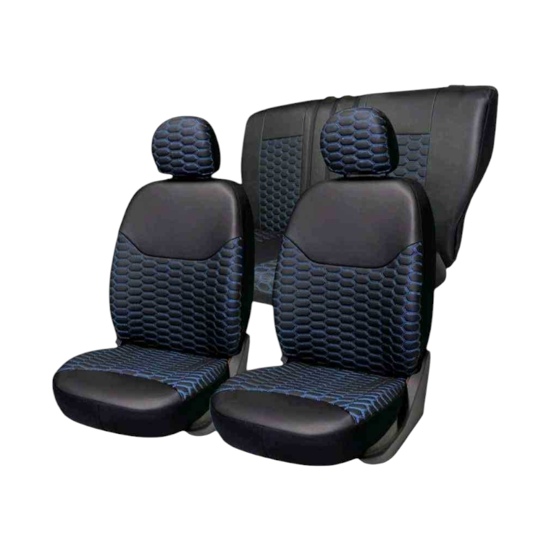 Car seat covers - Leatherette - PROLUX Fullset - Blue - 200604