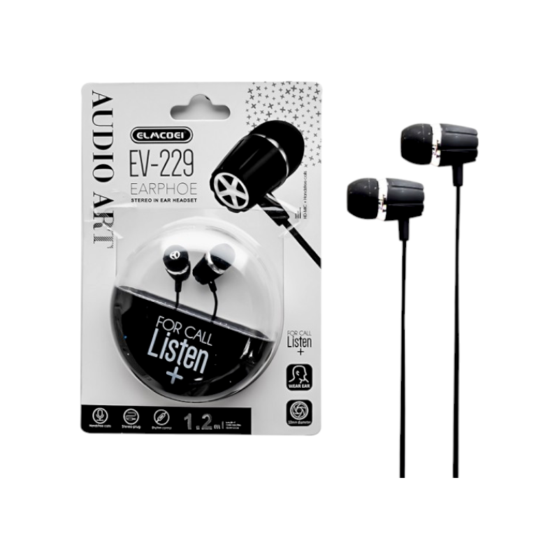 Wired headphones - EV-229 - 202296 - Black