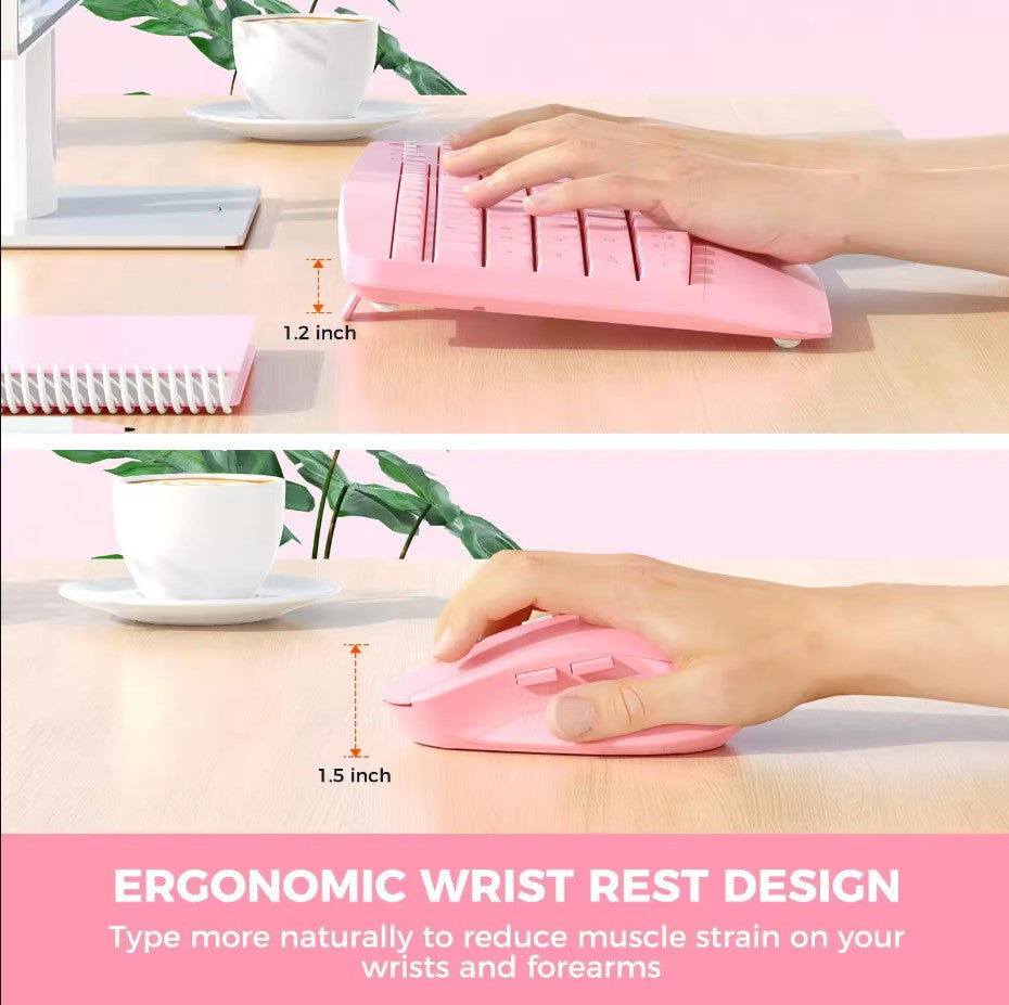 Meetion DirectorA Ergonomic Combo / Pink