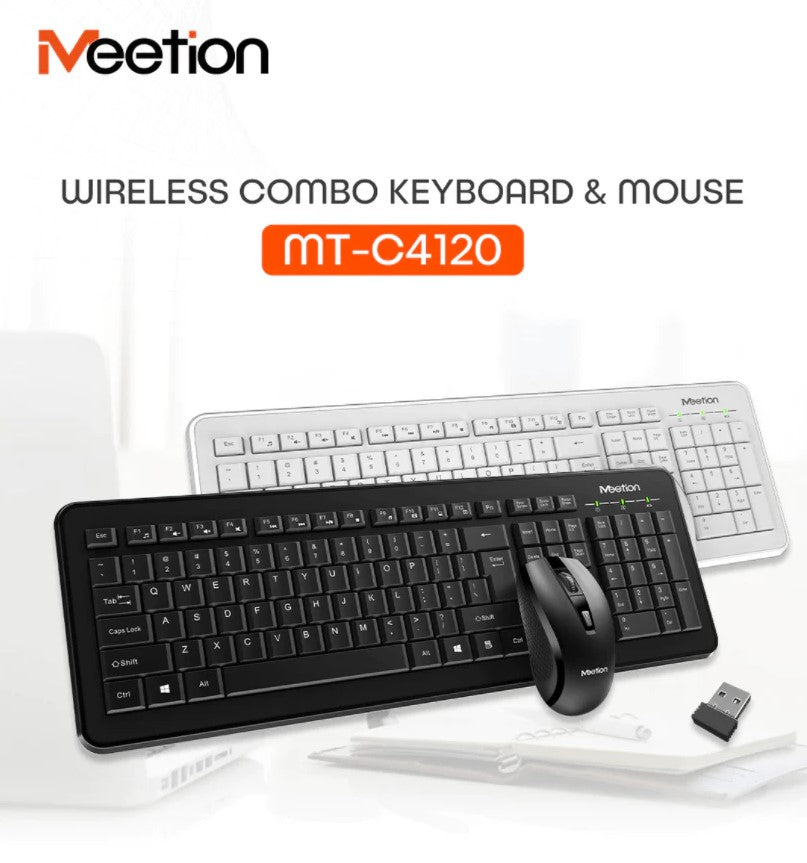 Meetion MT-C4120 LITTLE 2.4G Wireless Combo White